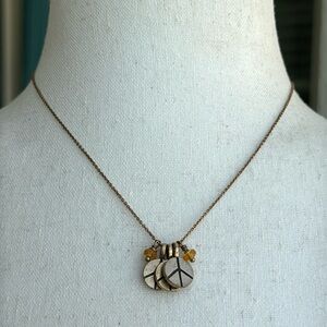 Lucky Brand dainty peace pendant necklace
